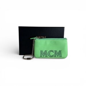 MCM Monogram Spanish Napa Leather Key Pouch